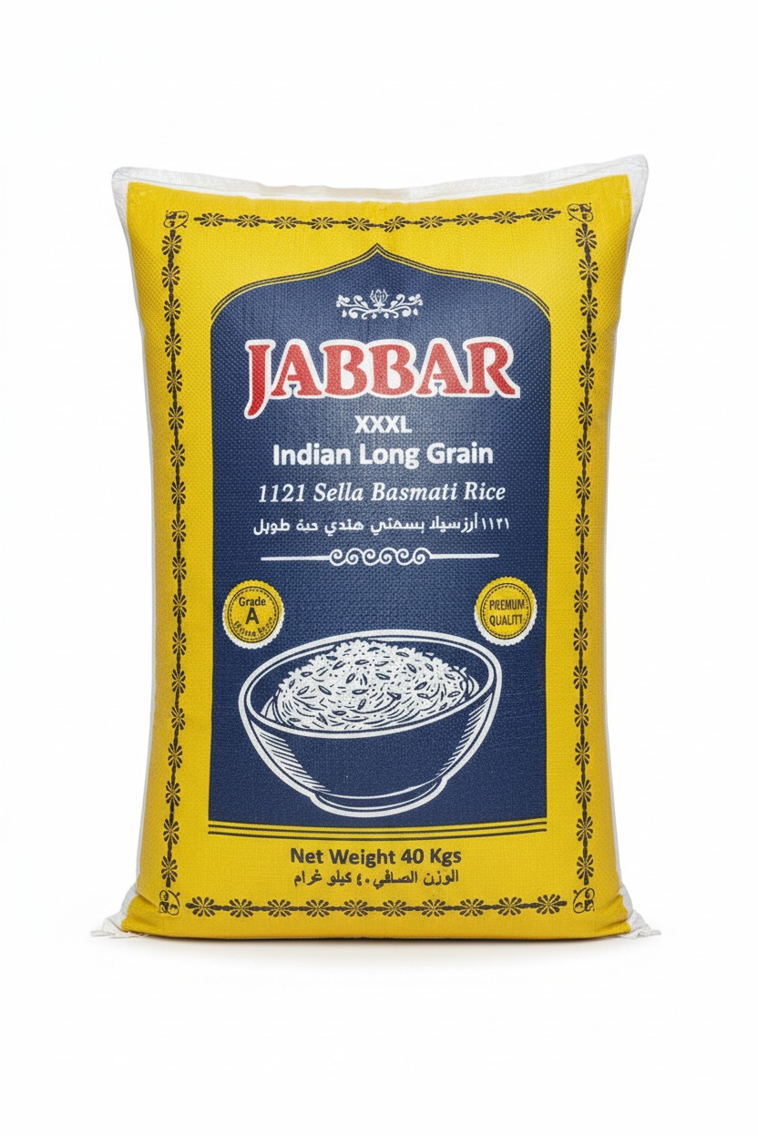 Jabbar XXXL Indian Long Grain 1121 Sella Basmati Rice - Punjab Foods
